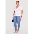 thumbnail image 3 of Women's Plus Size Metallic Detail Keyhole Top, 3 of 4