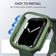 thumbnail image 4 of [2 Pack] Case Compatible for Apple Watch Series 7, PC Hard Cover Protective Bumper Watch Case Accessories for iwatch Women Men (Green+Green, 41mm), 4 of 5