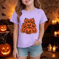 thumbnail image 2 of NIEWTR Kid's Short Sleeved Halloween Bow Print T Shirt For Boys and Girls Fall Tee Dailywear Halloween T-Shirt,, 2 of 6