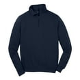 thumbnail image 5 of Mens 1/4 Zip Cotton/Poly Fleece Sweatshirt True Navy 4X-Large, 5 of 8