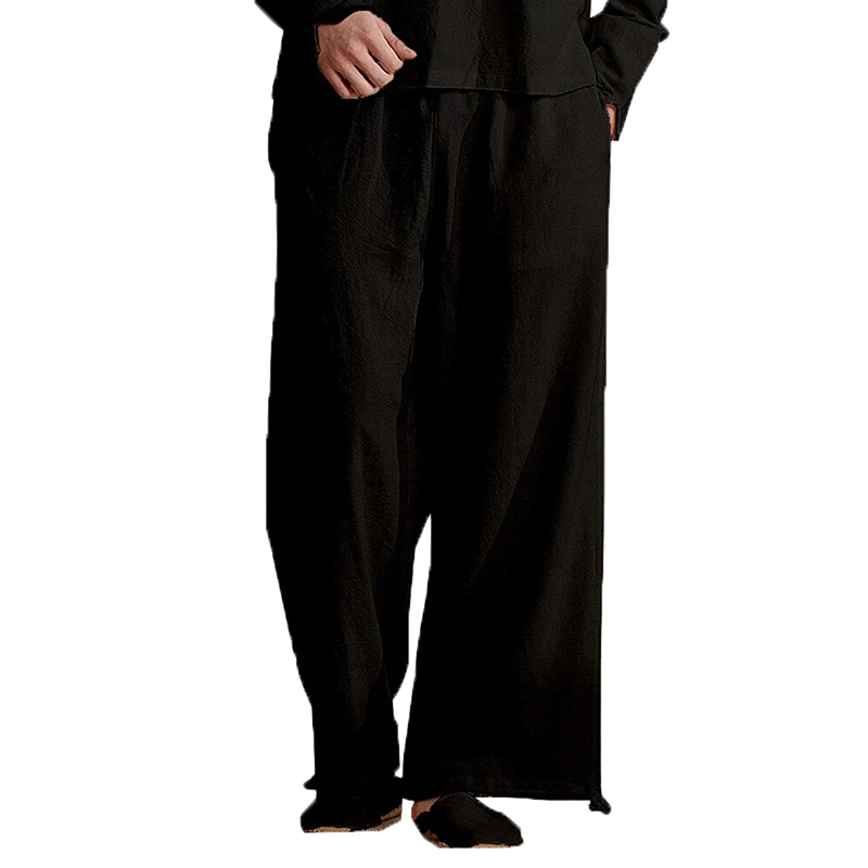 INCERUN Mens Harem Wide Leg Elastic Waist Trousers Casual Holiday Yoga