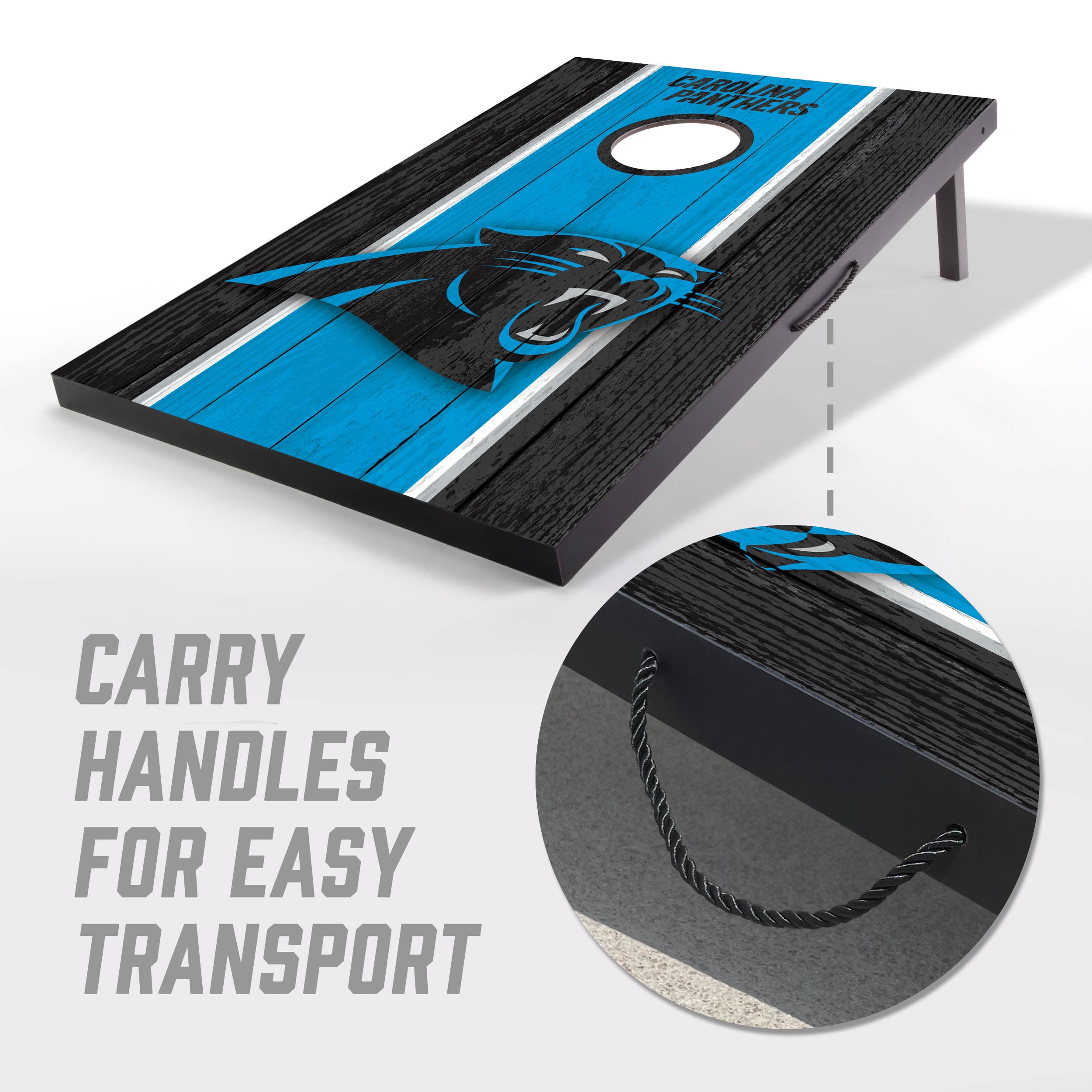 YouTheFan NFL Carolina Panthers 2' x 3' MDF Cornhole Game