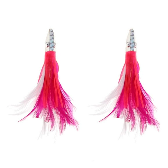 2 X Señuelos Cabeza de Resina Rígida de 14 Faldón Señuelo de Curricán DYNWAVEMX El señuelo de la falda del calamar del pulpo