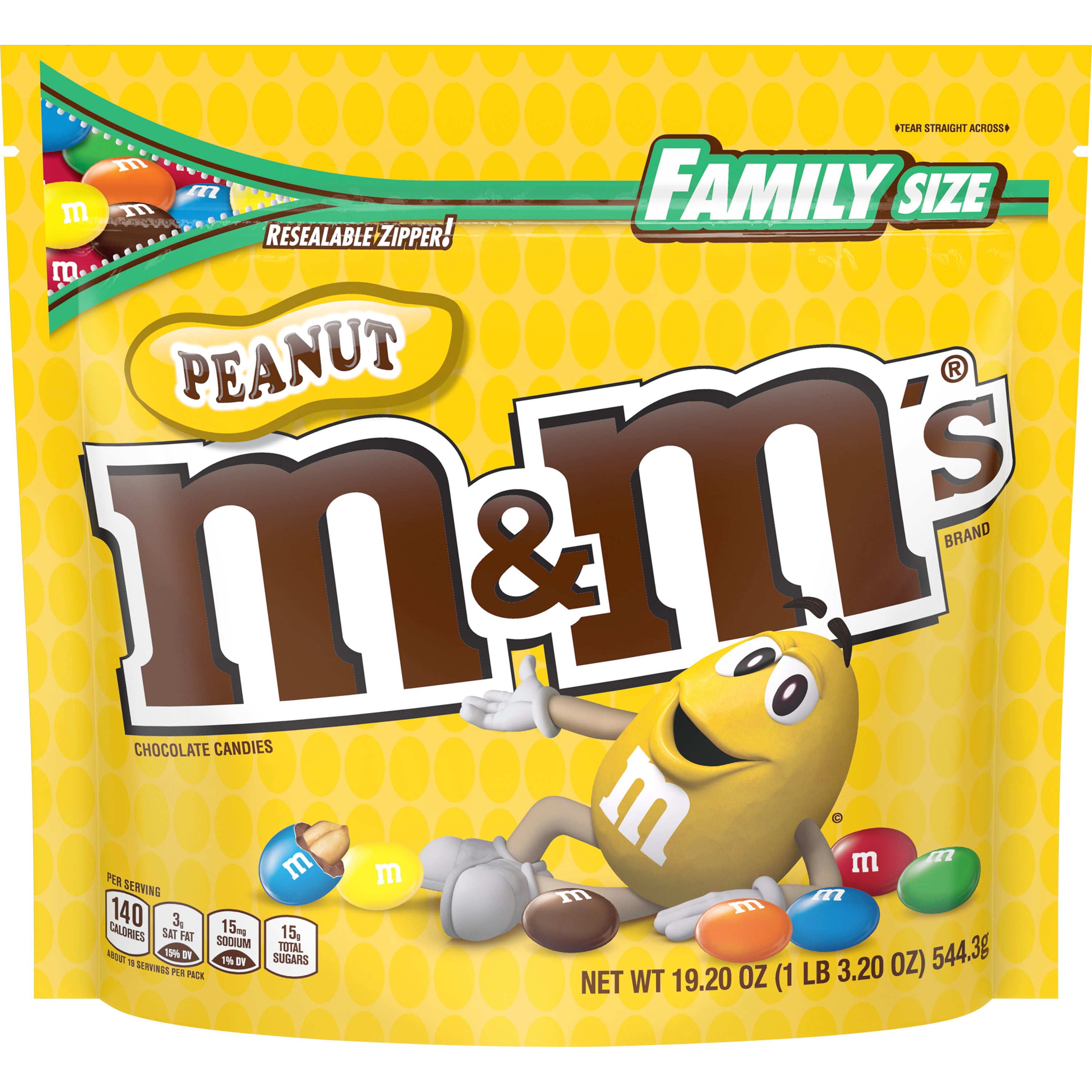 Mandms Peanut Milk Chocolate Candies 19 2 Oz Bag