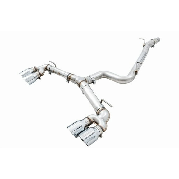 AWE Tuning Mk7 Golf R Track Edition Exhaust with 102mm Chrome Silver Tips