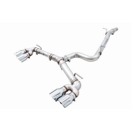 AWE Tuning Mk7 Golf R Track Edition Exhaust with 102mm Chrome Silver Tips