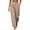 Beige, variant on Women's Barrel Leg Dress Pants High Waisted Business Casual Palazzo Pants Trendy Front Pleated Work Office Slacks Trousers with Pockets(Belt is not Included)