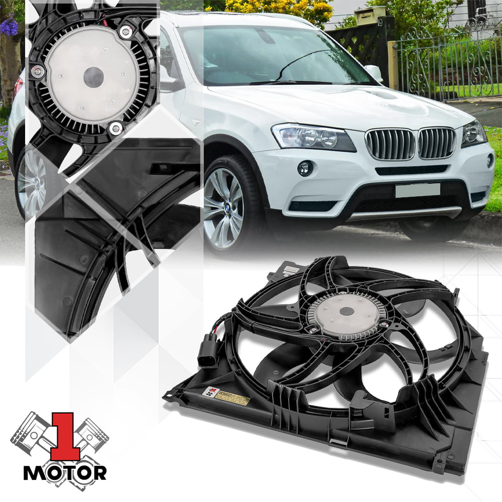 BM3117100 OE Style Radiator Cooling Fan Assembly Replacement for BMW X3 3.0L 04-10 