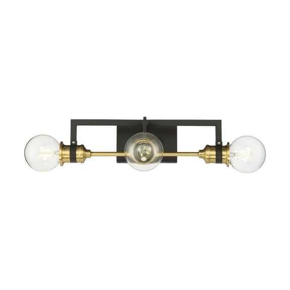 Intention 3 - Light Warm Brass/Black Brass Wall Sconce