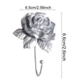 thumbnail image 5 of Flower Wall Coat Hook Decorative Wall Hooks for Hanging Coats Hats Towels Robes Keys Bags Sturdy Resin Metal Hook for Entryway Bedroom Bathroom, 1 Hook, 5 of 9