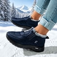 thumbnail image 5 of Bnwani Boots for Women,Winter Boots,Round Toe,Water-Resistant,Non-slip,Slip-on,Dark Blue,40(US:7.5), 5 of 7