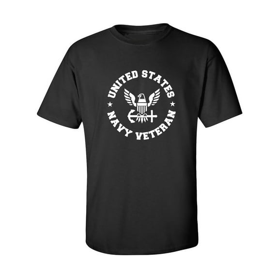 United States Navy Veteran Circle Logo Adult Short Sleeve T-shirt