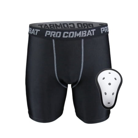 Compression Short with Protective Cup Athletic Cup Flexcup for Adults Youth, Superior Support and Comfort Fitness Sport Football Hockey Baseball Softball Lacrosse Wrestling Soccer Groin Protection