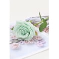 thumbnail image 5 of Lvefit Flores Artificiales De Color Verde Salvia, Rosas Verdes De Seda, 12 Unidades Con Ramo De Rosas De Seda De Tallo Largo Para Boda, Despedida De Soltera, Decoración Del Hogar, 5 of 5