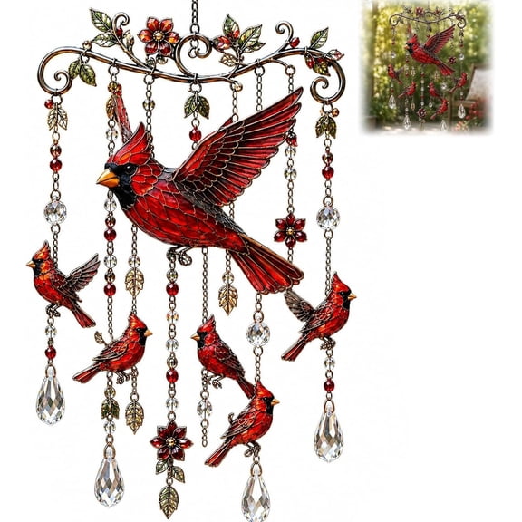 Graceful Hummingbird Wind Chime, Wind Chimes for Outside, Hummingbird Wind Chimes for Outside, Metal Hanging Wind Chimes with Pendants for Garden Yard Decor (F Type)