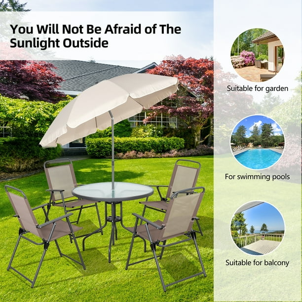 Walsunny Patio Furniture Sets for Office Patio Seating Dining