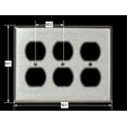 thumbnail image 3 of Switchplate Brushed Stainless Steel Triple Outlet | Renovator's Supply, 3 of 3