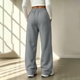 thumbnail image 5 of QSAWXQZ Womens High Waisted Wide Leg Sweatpants Elastic Waist Pockets Athletic Pants L, 5 of 9