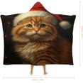 thumbnail image 2 of Wearable Blanket Gifts for Adults Cat Blanket for Cat Lovers, Cute Cat Hooded Blanket Gifts, Christmas Presents, 2 of 6