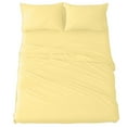 thumbnail image 4 of Bed Sheets | Microfiber Bed Sheet Set | Soft, Wrinkle Resistant & Fade Stain Resistant Bedding | Set of 4 Pieces – 1 Flat Sheet, 1 Deep Pocket Fitted Sheet, 2 Pillowcases (Sunlight Yellow, Queen), 4 of 10