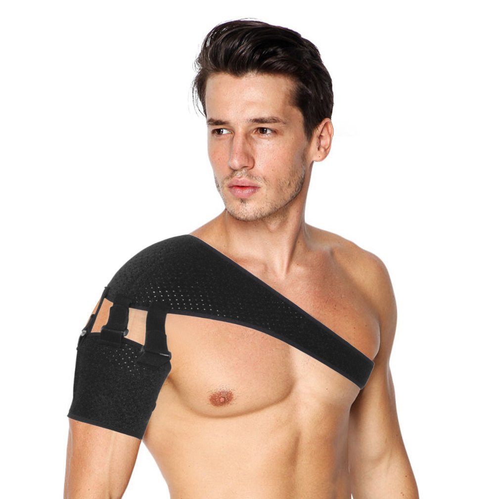 WALFRONT Adjustable Shoulder Support Strap Protection Brace Keep Warm