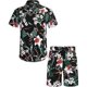 thumbnail image 2 of Men's An Shirts Casual Button Down Short Sleeve Printed Shirts Shorts Set, 2 of 3
