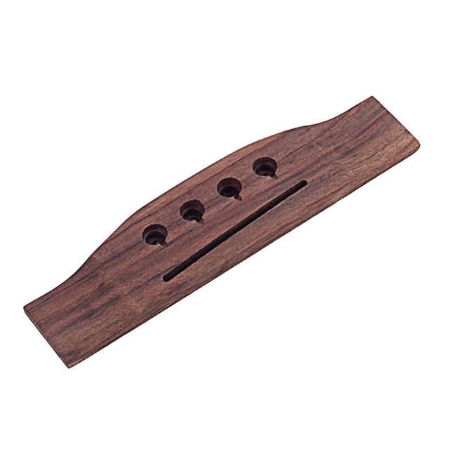 EeaseMX Puente de guitarra ranurado de 4 cuerdas con cejuela de palisandro para bajo acústico folk, repuestos GO301