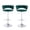 Green, variant on Tcbosik Set of 2 Velvet Swivel Bar Stools, Modern Height-Adjustable Kitchen & Home Bar Chairs w/ Padded Seat and Chrome Pedestal Base, 360° Rotation, Green