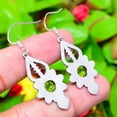 thumbnail image 3 of Natural Peridot Gemstone Handmade 925 Sterling Silver Earring 2.09", 3 of 3