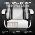 thumbnail image 4 of Gaming Chair,Fabric Computer Chair with Pocket Spring Cushion,400 lb Load Capacity,Ergonomic Office Chair with Footrest,Height Adjustable Video Gamer Chair with Lumbar Support (Black), 4 of 5