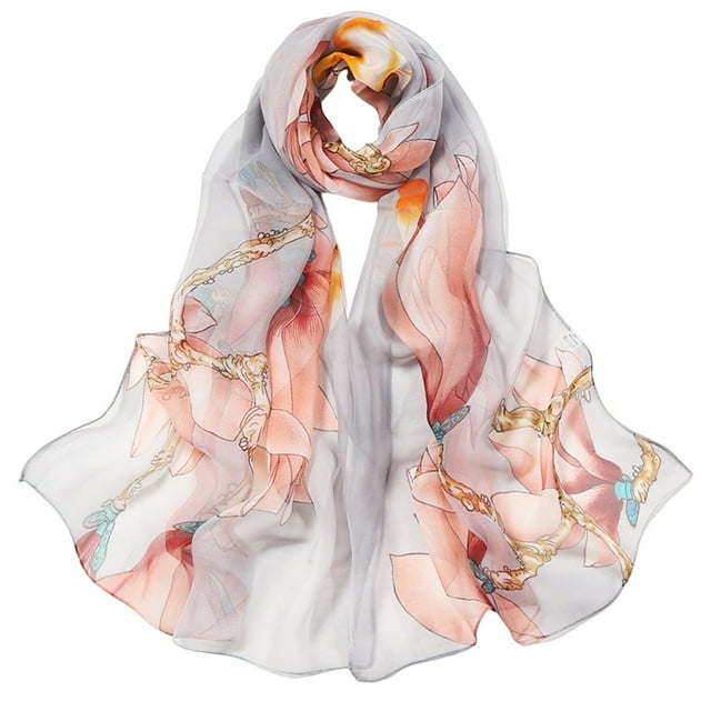 Scarfs for Women Lightweight Print Floral Pattern Scarf Shawl Fashion Scarves Sunscreen Shawls and Wraps for Spring