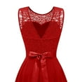 thumbnail image 3 of Bellella Dames Mini Maxi Robes Mousseline de Soie Réservoir Robe de Soirée Robe Bohème Sans Manches Vacances Rouge S, 3 of 5