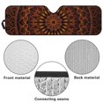 thumbnail image 6 of Pensura Windshield Sun Shade, Orange Mandala Car Sun Shade for Jeep Wrangler JK JKU JL JLU 1997-2023 & Jeep Gladiator JT 2020-2023, UV Rays Blocker SunVisor Shades for Car Accessories, 6 of 7