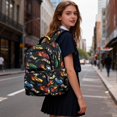 thumbnail image 4 of KUIFORTI Car Print Boys Kids Backpack Durable Polyester School Bookbag with Adjustable Straps Backpacks for Elementary Middle School, 4 of 7