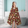 thumbnail image 6 of Red Christmas Ornament Pattern Hooded Bath Towel，60"x35" for Ages 3 To 12 Kids, Quick Dry Lightweight Soft Microfiber Hood Beach Towel Cover Up for Kids, 6 of 7