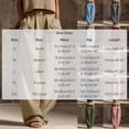 thumbnail image 3 of LEAVINGSUO Cargo Pants Women Casual Linen Wide Leg Pants with Pockets For Summer Long Pants Khaki S, 3 of 9