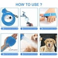 thumbnail image 2 of Dog Pet Bathing Tool Glove - Shower Sprayer, Deshedder and Scrubber All In One With 3 Hose Adapters - Shower, Bath Tub, Faucet & Outdoor Garden Hose Compatible, Adjustable - Dog Cat Horse Grooming, 2 of 6