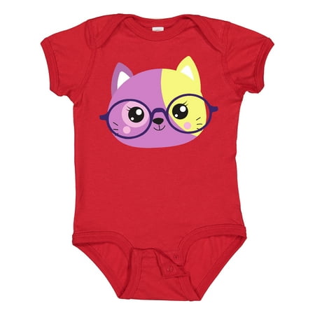 

Inktastic Hipster Cat Cat with Glasses Kitten Little Cat Gift Baby Boy or Baby Girl Bodysuit