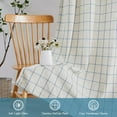 thumbnail image 2 of Buffalo Plaid Window Treatment Set,Light Filtering Curtain Woven Lines Pattern Drapes for Living Room and Bedroom, Semi Sheer Rod Pocket Modern Farmhouse Style 2 Panels 40"x84"x2,Beige&Blue, 2 of 7