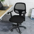 thumbnail image 2 of Nvzi Office Desk Chair Seat Covers Stretch Water Resistant Jacquard Computer Chair Seat Cushion Slipcovers-Black, 2 of 4