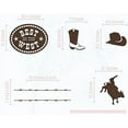 thumbnail image 5 of Cowboy Bull Riding Set Wall Decal Stickers Vinyl Art Bedroom Décor Chocolate Brown, 5 of 5