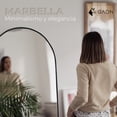 thumbnail image 3 of Espejo Decorativo Cuerpo Completo de Piso Marco de Metal 160 cm Marbella para Dormitorio Negro Gaon, 3 of 9