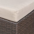 thumbnail image 4 of Noble House Siège Ottoman en Osier Multibrun Santa Rosa 16 Pouces avec Coussin Beige, 4 of 16
