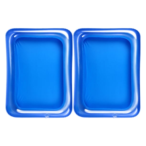 Barra para servir inflable, refrigerador para Buffet de hielo, barra para servir comida, ensalada, bandeja para servir bebidas, refrigerador para Buffet para Picnic en la piscina, 2 uds.