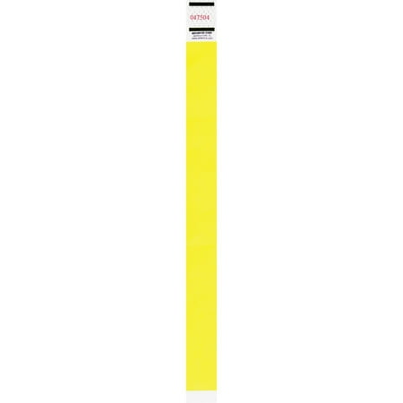 UPC: 0091141911232 | Advantus  AVT91123  Neon Tyvek Wristbands  500 / Pack  Neon Yellow