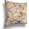 thumbnail image 2 of Flower White Gold Art Ginkgo Leaf Art Illustrations Flower Pillow Covers Pillowcases Home Decor Bed Couch Sofa Office Living Room Cushion 16x16Inch, WLJ6699, 2 of 6