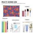 thumbnail image 4 of Hirioo Red Floral for Paper Reusable Cosmetic Bag Zipper Encouragement Travel Pouch Toiletry Bag for Women Girls, 4 of 7