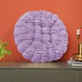 thumbnail image 5 of Hgallory Flock Thick Round Seat Cushion for Home Office, Household Chair Cushions Breathable Chair Floor Pads for Kitchen Patio, Modern Home Decor Solid Color Floor Pillow, 16"x16", 1PC, Purple, 5 of 8
