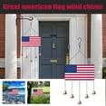 thumbnail image 4 of Chmadoxn American Flag Wind Chime, Patriotic Wind Chime, Wreath Memorial Wind Chimes Hanging Ornament for USA Independence Day 4th of July Garden Lawn Yard Decorations, 4 of 9