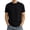 Black, variant on HONHUZH Mens Plus Size Summer Tops Solid T-Shirts Short Sleeve Oversized Crew Neck Unisex Casual Tee